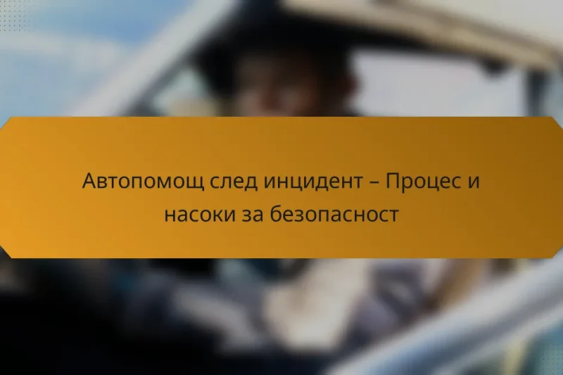 Автопомощ след инцидент – Процес и насоки за безопасност